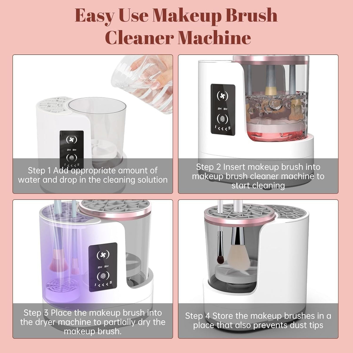 3 in1 Electric Makeup Brush Cleaner