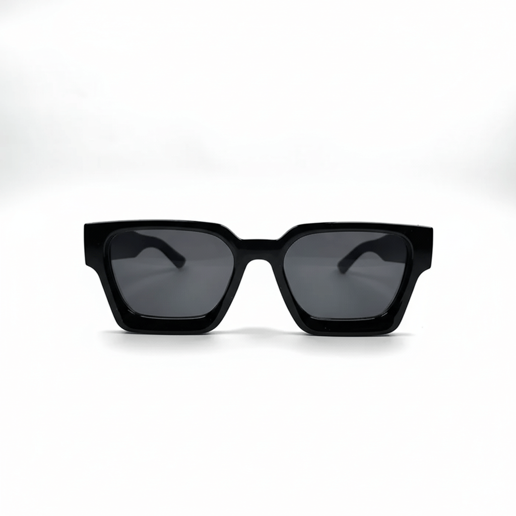 Urban Edge Rectangular Sunglasses - Black